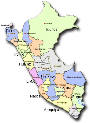Carte du Pérou